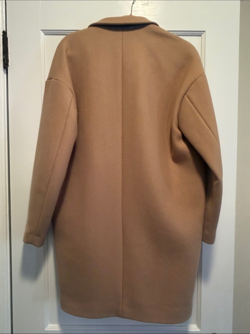 Everlane Camel Cocoon Wool Coat View 4